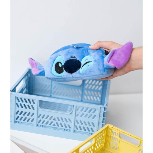Astuccio in peluche scuola elementare media, bambina, Stitch Disney, 20x9x5cm tessuto felpato Astuccio in peluche scuola elementare media, bambina, Stitch Disney, 20x9x5cm tessuto felpato