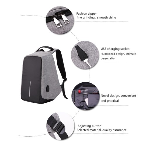 Bobby Zaino Porta PC, Notebook con Antifurto, USB Bobby Zaino Porta PC, Notebook con Antifurto, USB