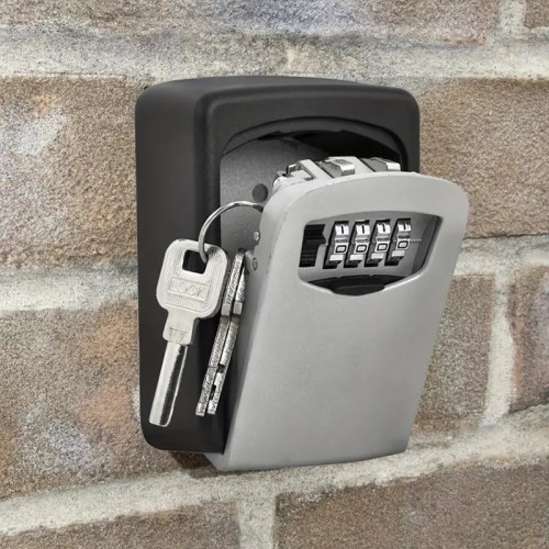 Cassa forte per chiavi, per esterno in metallo, con combinazione codice, ideale per depositare chiavi, materiale in metallo Cassa forte per chiavi, per esterno in metallo, con combinazione codice, ideale per depositare chiavi, materiale in metallo