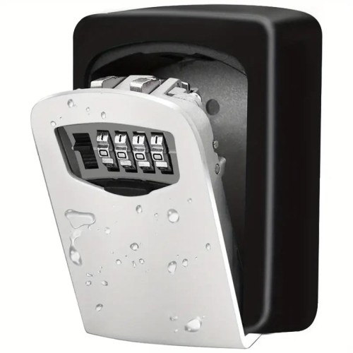 Cassa forte per chiavi, per esterno in metallo, con combinazione codice, ideale per depositare chiavi, materiale in metallo Cassa forte per chiavi, per esterno in metallo, con combinazione codice, ideale per depositare chiavi, materiale in metallo