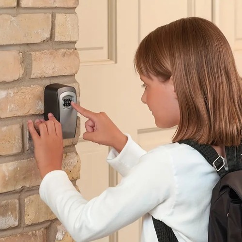 Cassa forte per chiavi, per esterno in metallo, con combinazione codice, ideale per depositare chiavi, materiale in metallo Cassa forte per chiavi, per esterno in metallo, con combinazione codice, ideale per depositare chiavi, materiale in metallo