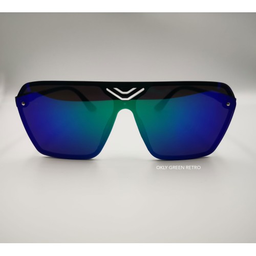 Okly Retrò Sunglasses, occhiali da sole Uomo Donna, verde