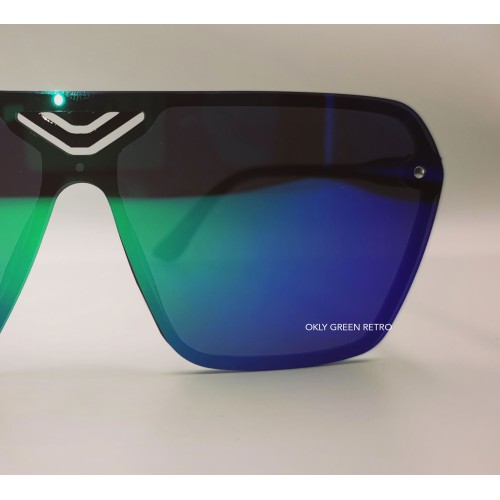 Okly Retro Sonnenbrille, Damen Herren Sonnenbrille, grün Okly Retro Sonnenbrille, Damen Herren Sonnenbrille, grün