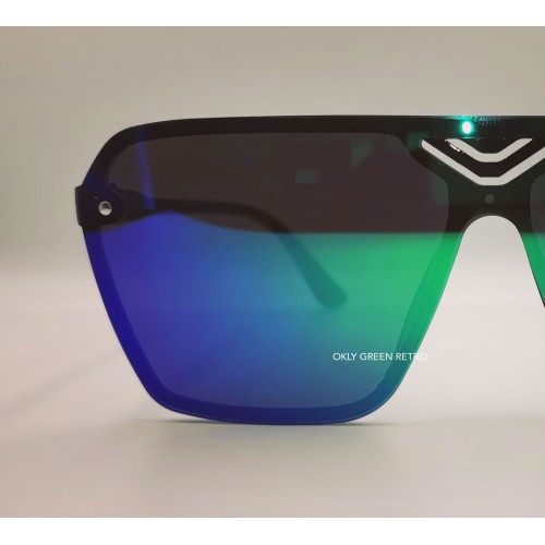 Okly Retro Sonnenbrille, Damen Herren Sonnenbrille, grün Okly Retro Sonnenbrille, Damen Herren Sonnenbrille, grün
