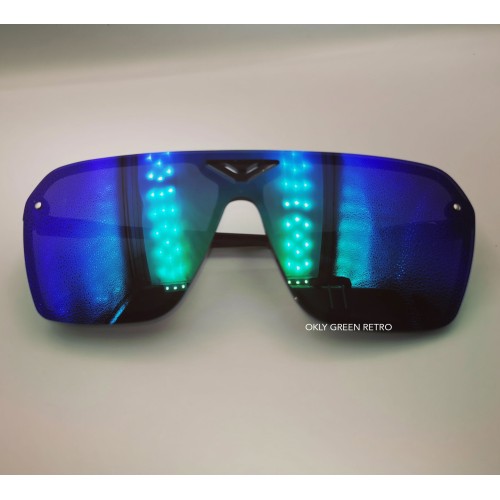 Okly Retro Sonnenbrille, Damen Herren Sonnenbrille, grün Okly Retro Sonnenbrille, Damen Herren Sonnenbrille, grün