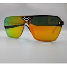 Okly Retro Sunglasses, occhiali da sole Uomo Donna, rosso