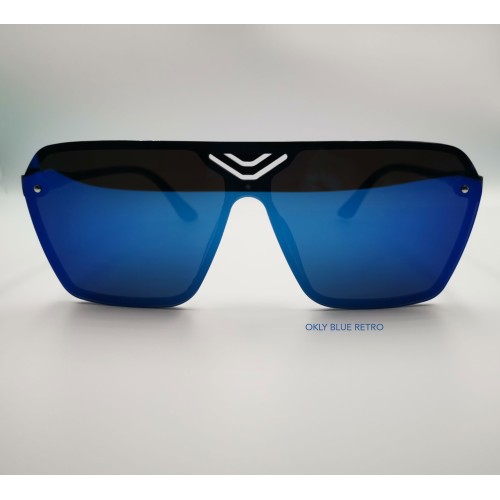 Okly Retrò Sunglasses, occhiali da sole Uomo Donna, blu