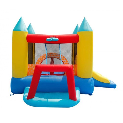 Grande Castello, 4 in 1, gonfiabile, scivolo doppio, gioco per bambini, tappeto saltarello, Happy Hop Grande Castello, 4 in 1, gonfiabile, scivolo doppio, gioco per bambini, tappeto saltarello, Happy Hop