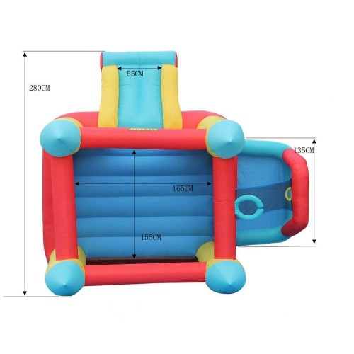 Grande Castello, 4 in 1, gonfiabile, scivolo doppio, gioco per bambini, tappeto saltarello, Happy Hop Grande Castello, 4 in 1, gonfiabile, scivolo doppio, gioco per bambini, tappeto saltarello, Happy Hop