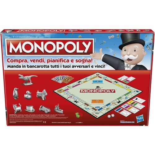 Monopoly Classico, gioco da tavolo per famiglie e bambini dagli 8 anni in su