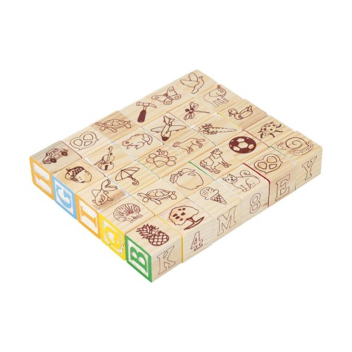 Cubi in Legno con Animali Lettere e Numeri Set Pedagogico Cubi in Legno con Animali Lettere e Numeri Set Pedagogico