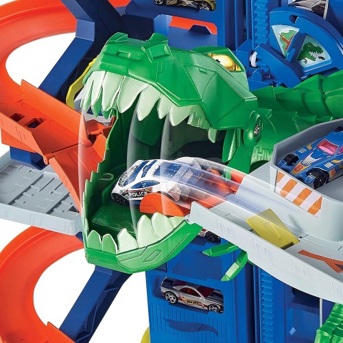 Ultimate Garage Assalto del T-Rex Robot, con 2 Macchinine incluse, Hot Wheels Ultimate Garage Assalto del T-Rex Robot, con 2 Macchinine incluse, Hot Wheels