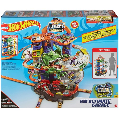Ultimate Garage Assalto del T-Rex Robot, con 2 Macchinine incluse, Hot Wheels Ultimate Garage Assalto del T-Rex Robot, con 2 Macchinine incluse, Hot Wheels