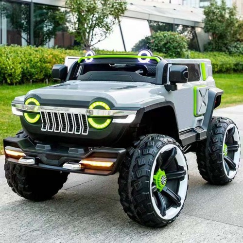 Voiture électrique pour enfants, 12v, Jeep, 2 places, avec télécommande 2.4g, gris Voiture électrique pour enfants, 12v, Jeep, 2 places, avec télécommande 2.4g, gris