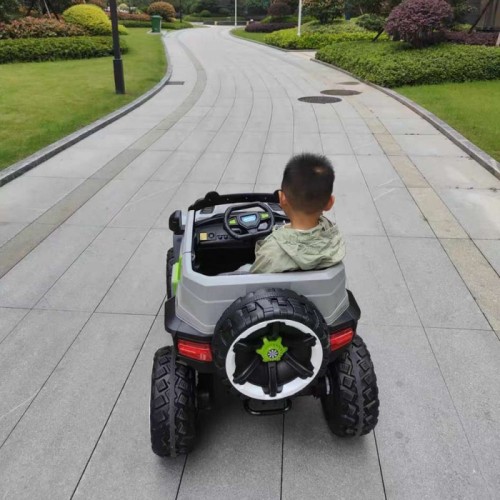 Voiture électrique pour enfants, 12v, Jeep, 2 places, avec télécommande 2.4g, gris Voiture électrique pour enfants, 12v, Jeep, 2 places, avec télécommande 2.4g, gris
