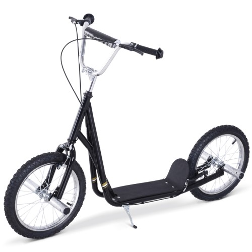 Monopattino Ruote 16 pollici Cityroller per Bambini e Ragazzi, Nero, Homcom