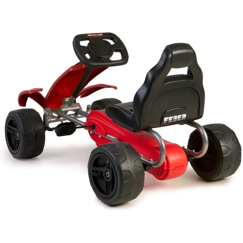 Go-Kart mit Pedalen für Kinder, Feber, rot und schwarz Go-Kart mit Pedalen für Kinder, Feber, rot und schwarz