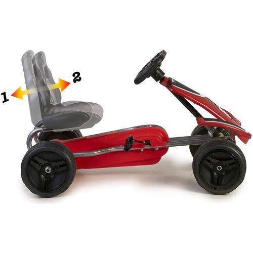 Go-Kart mit Pedalen für Kinder, Feber, rot und schwarz Go-Kart mit Pedalen für Kinder, Feber, rot und schwarz