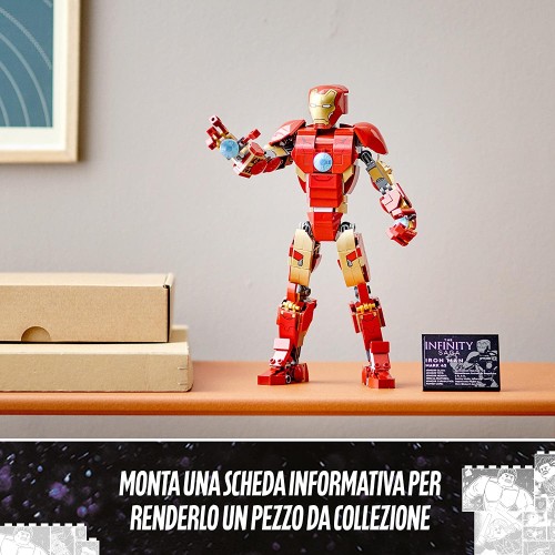 LEGO Marvel Personaggio di Iron Man, Giocattoli Super Heroes per Bambini dai 9 Anni, dal Film Avengers Age Of Ultron della Saga dell'Infinito, 76206
