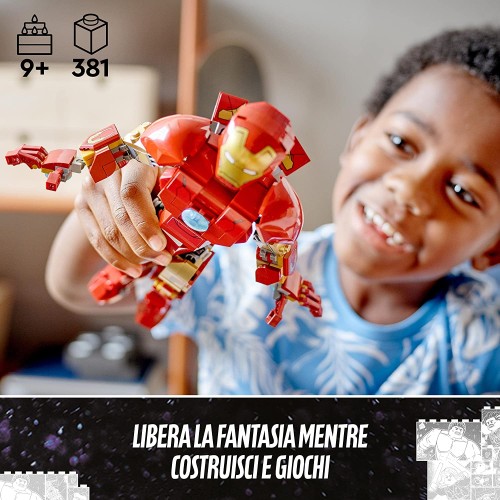 LEGO Marvel Personaggio di Iron Man, Giocattoli Super Heroes per Bambini dai 9 Anni, dal Film Avengers Age Of Ultron della Saga dell'Infinito, 76206