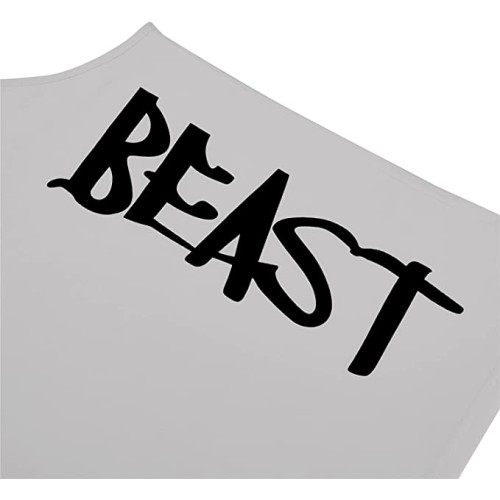 Fitness Tank Top, Fitnessstudio, Bodybuilding, ärmellose Baumwollweste, Sport Tank Top, Cabeen Beast, grau