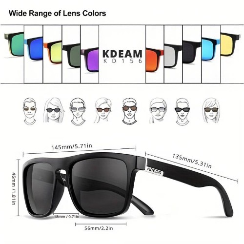 KDeam Sport occhiale da sole, occhiali da sole Uomo, lente blu ghiaccio