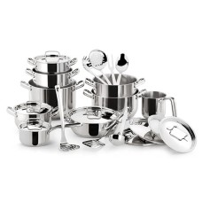 Lagostina Dietetica, Set Batteria Pentole, 24 pz, Acciaio Inox 18/10