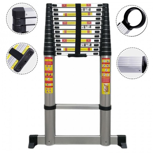 Échelle Télescopique en Aluminium 4,4 m – Pliable, Certifiée EN 131, Capacité 150 kg Échelle Télescopique en Aluminium 4,4 m – Pliable, Certifiée EN 131, Capacité 150 kg