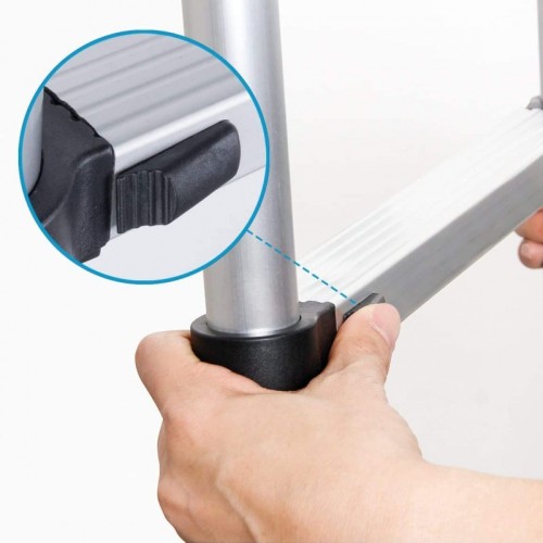 Échelle Télescopique en Aluminium 4,4 m – Pliable, Certifiée EN 131, Capacité 150 kg Échelle Télescopique en Aluminium 4,4 m – Pliable, Certifiée EN 131, Capacité 150 kg