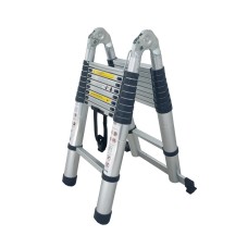 Échelle Télescopique en Aluminium 5 m – Pliable, Certifiée EN 131, Charge 150 kg