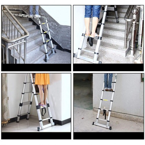 Scala Telescopica in Alluminio 5 m – Pieghevole Portatile, Certificata EN131, Portata 150 kg Scala Telescopica in Alluminio 5 m – Pieghevole Portatile, Certificata EN131, Portata 150 kg