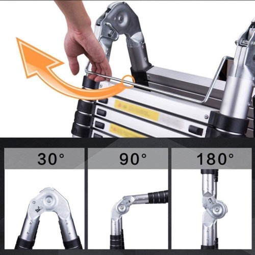 Scala Telescopica in Alluminio 5 m – Pieghevole Portatile, Certificata EN131, Portata 150 kg Scala Telescopica in Alluminio 5 m – Pieghevole Portatile, Certificata EN131, Portata 150 kg