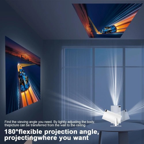 Projecteur 4K, Android 11, HY300, h713, 200ANSI, BT5.0, 1280 x 720P, WiFi, fonction d'inclinaison à 180 degrés, 130 pouces, cinéma maison, projecteur portable Projecteur 4K, Android 11, HY300, h713, 200ANSI, BT5.0, 1280 x 720P, WiFi, fonction d'inclinaison à 180 degrés, 130 pouces, cinéma maison, projecteur portable